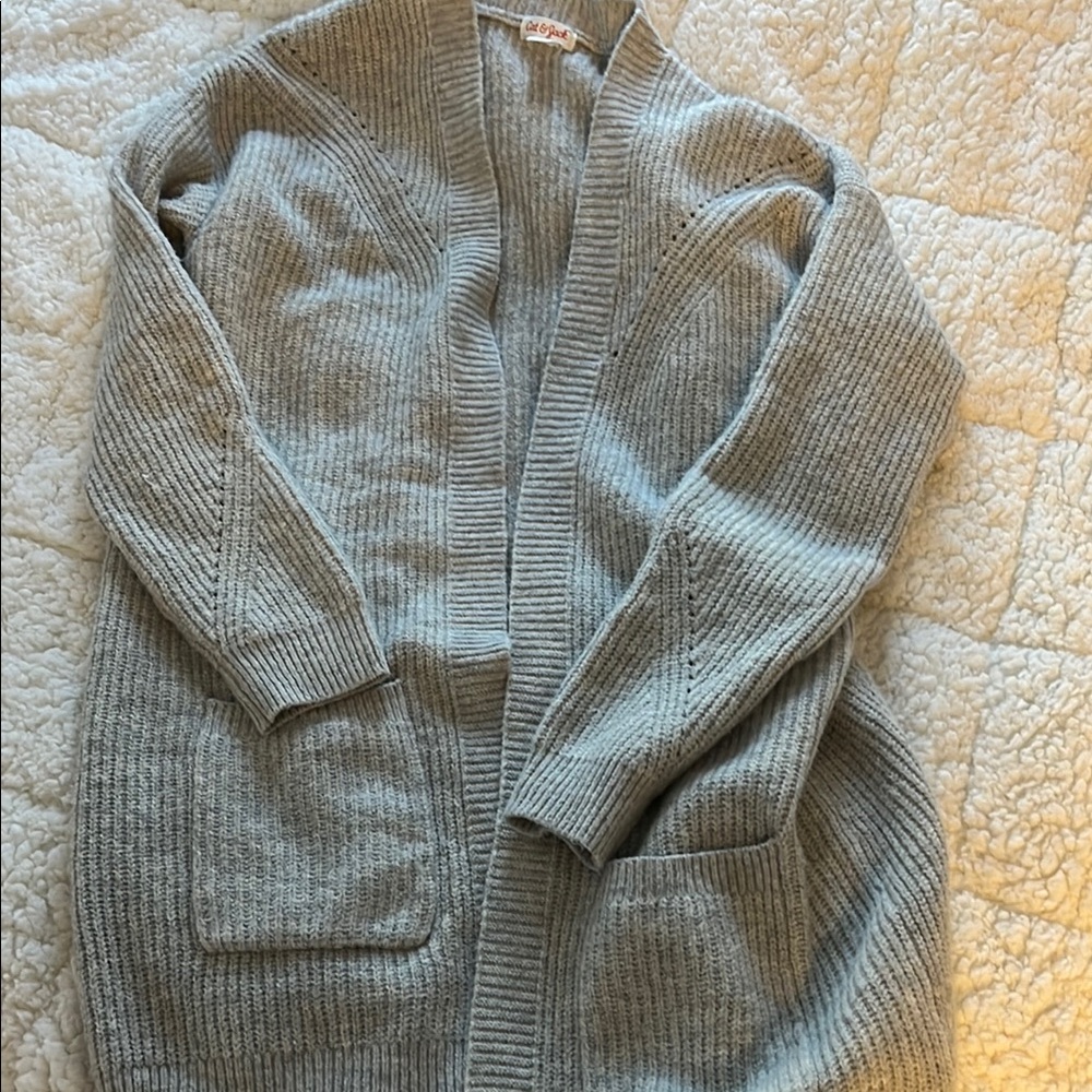 Cozy Gray Cardigan Sweater